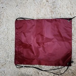 Red drawstring bag